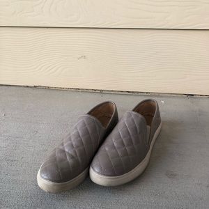 Comfy Grey Slip-on Tennis Shoes